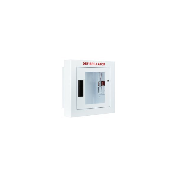 Semi Recessed, Alarmed, Compact AED Cabinet, Cubix Safety, Mfr#: SR-S